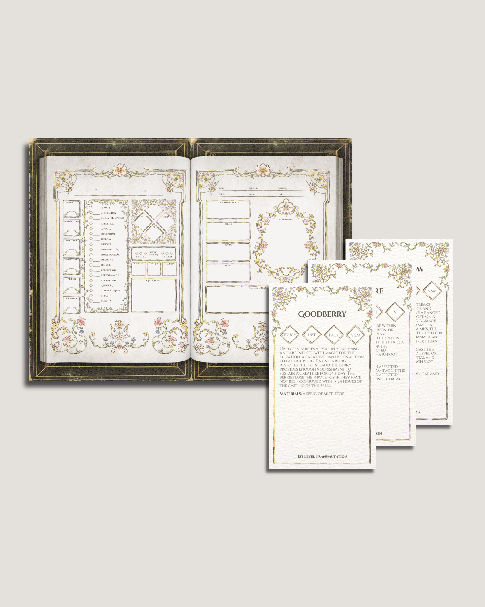 Floral D&D Bundle – Printable