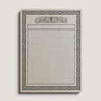 Grid notepad with decorative border