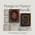 Dungeon Master Bundle with 2 DM workbooks and 4 notepads 