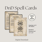 2014&2024 Dnd Spell cards Digital Download