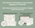 Promotional graphic for digital journal explaining it's for digital use only