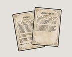 Two dnd spell cards with ornate border