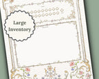 Close up of Daggerheart Character sheet inventory section with label 'large inventory'