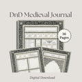 Digital Download -36 page D&D Medieval Journal with decorative frame