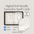 2014&2024 Digital character journal and spell cards promotional image 