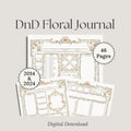 2014&2024 Digital Download DnD Floral Journal with sample pages '46 pages'