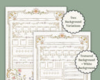 Daggerheart Character sheets showing background variations