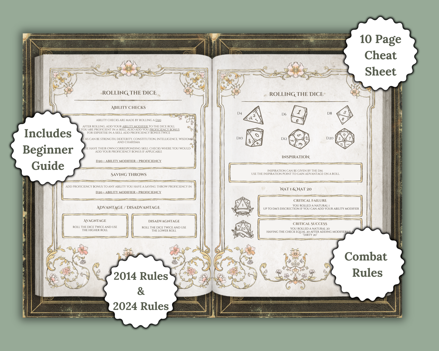Flowery DnD Character Journal