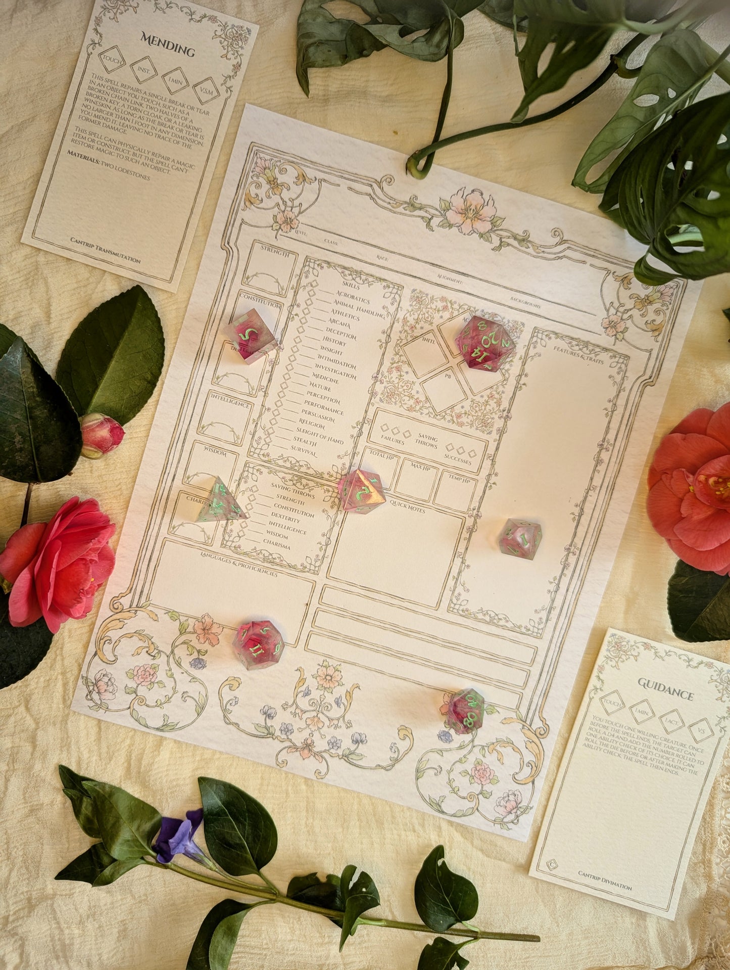 Flowery DnD Character Journal