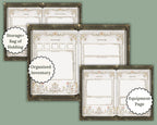 Inventory sections of dnd character journal with various labels