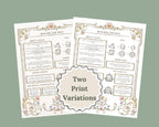 Two printed pages with dice rolling and game mechanics showing print variations