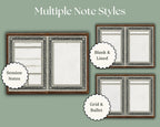 Set of multiple dnd notepage styles with various labels